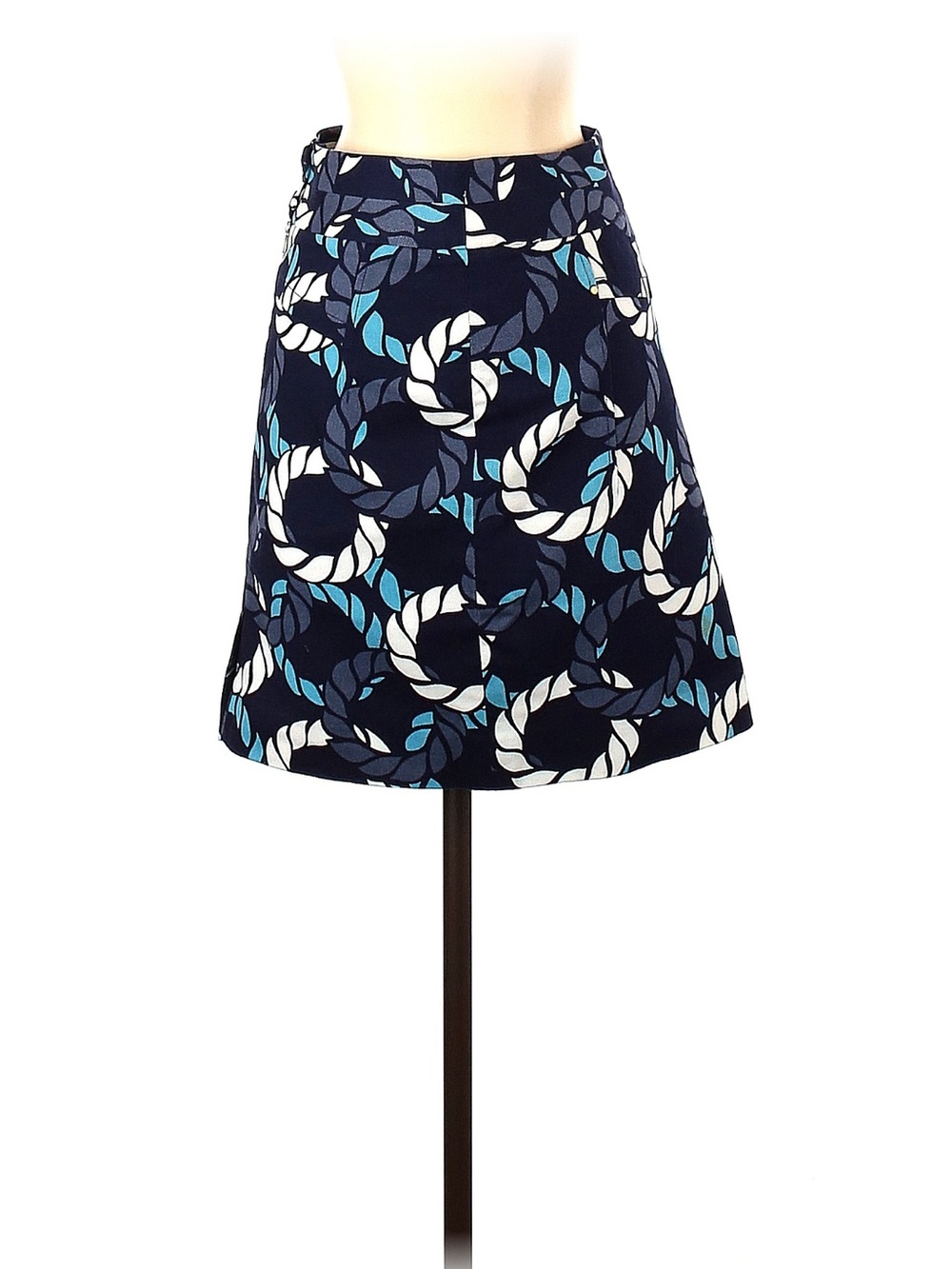 Leifsdottir Navy Blue Patterned A-Line Women's Skirt